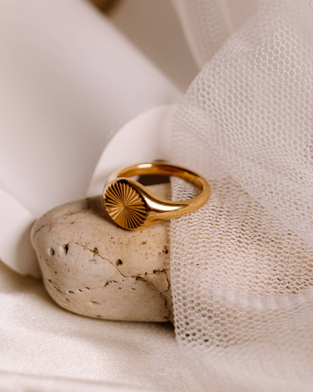 Gold plated signet ring