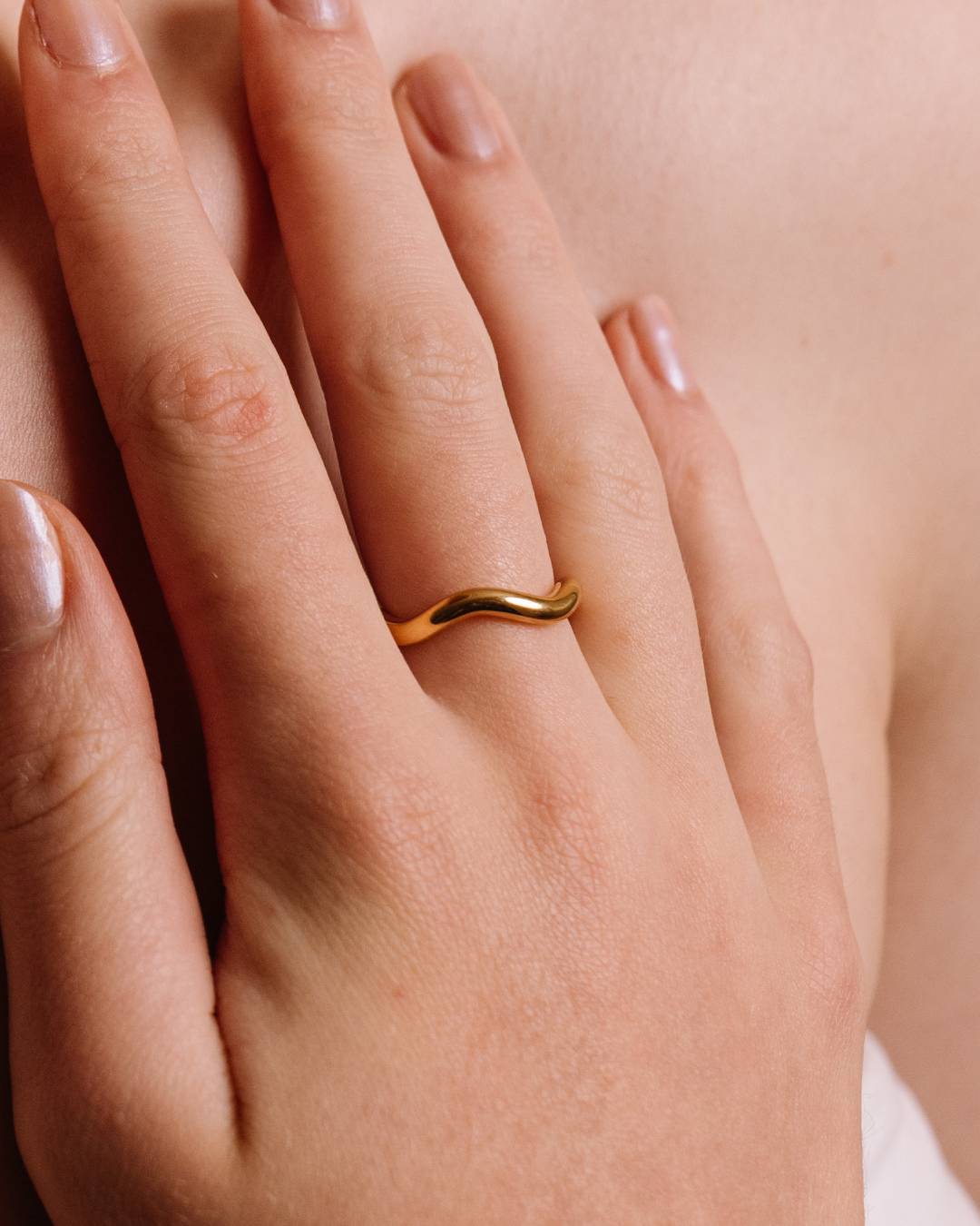 Gold plated waterproof ring